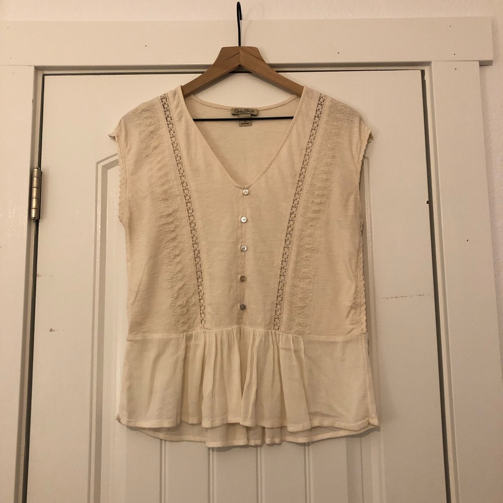 Lucky Brand cream shirt